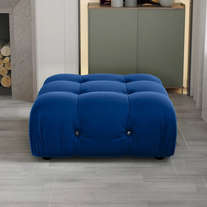 104 Convertible Modular Sectional Sofa, Minimalist Mid-Century Velvet Sofas Couches