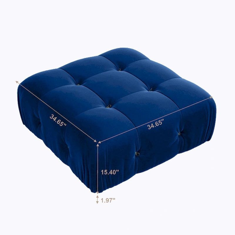 104 Convertible Modular Sectional Sofa, Minimalist Mid-Century Velvet Sofas Couches
