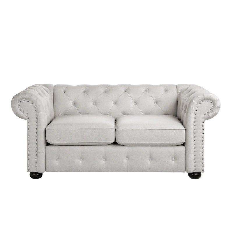 Corvus Aleksis getuftetes Chesterfield-Zweisitzer-Sofa