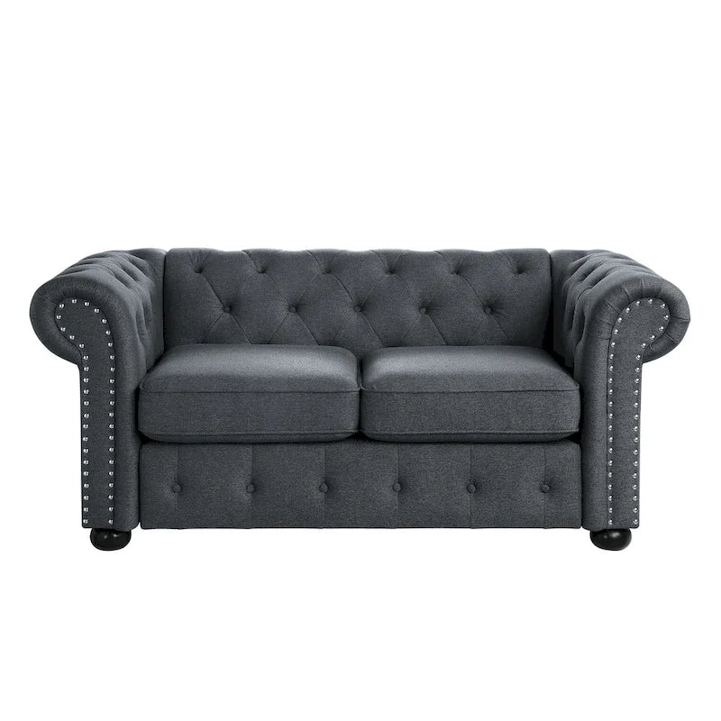 Corvus Aleksis getuftetes Chesterfield-Zweisitzer-Sofa