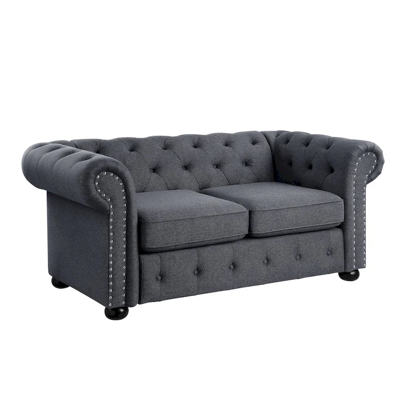 Corvus Aleksis getuftetes Chesterfield-Zweisitzer-Sofa