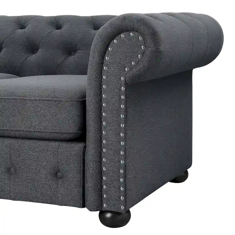 Corvus Aleksis getuftetes Chesterfield-Zweisitzer-Sofa