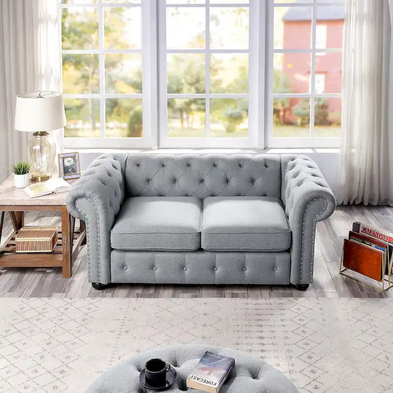 Corvus Aleksis getuftetes Chesterfield-Zweisitzer-Sofa