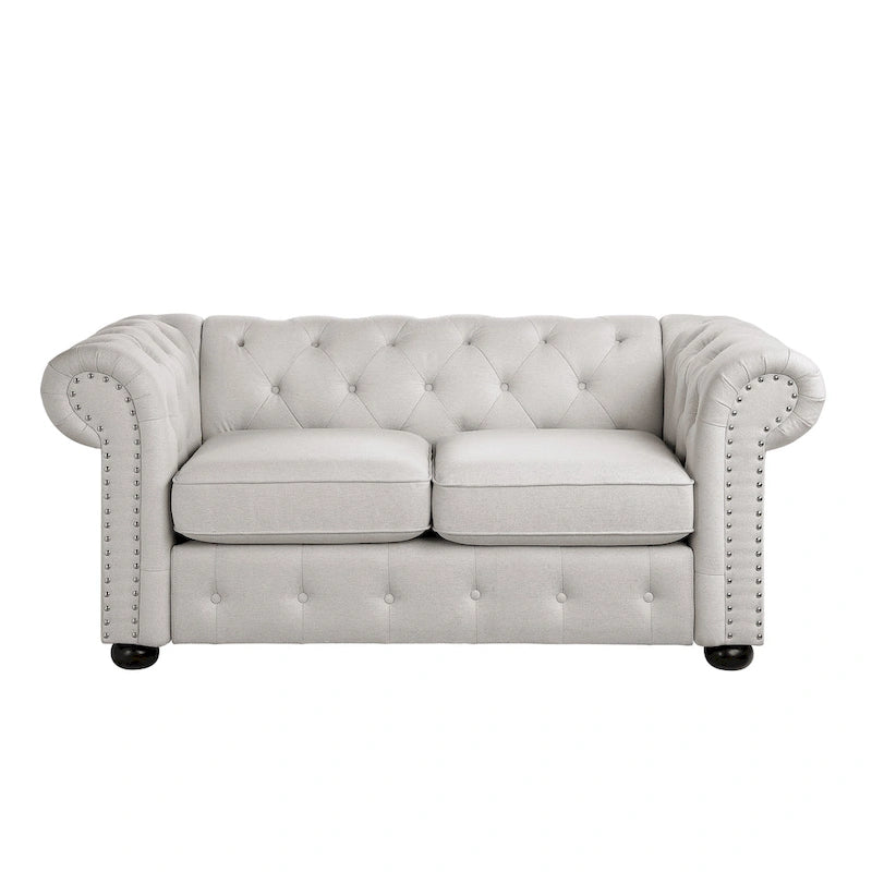 Corvus Aleksis getuftetes Chesterfield-Zweisitzer-Sofa