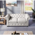 Corvus Aleksis getuftetes Chesterfield-Zweisitzer-Sofa