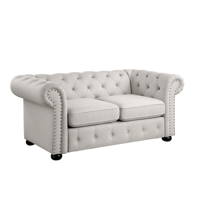 Corvus Aleksis getuftetes Chesterfield-Zweisitzer-Sofa