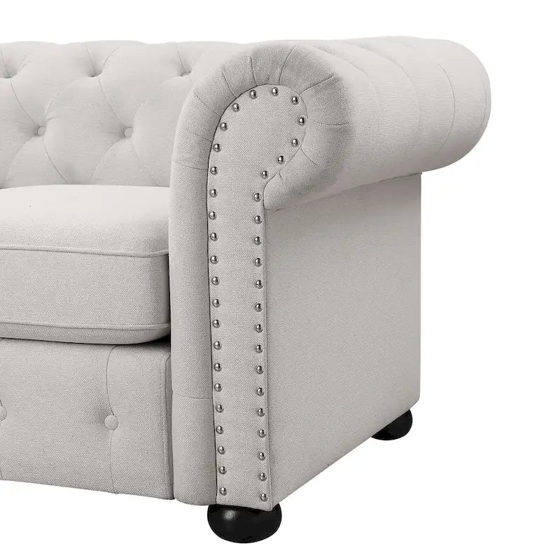 Corvus Aleksis getuftetes Chesterfield-Zweisitzer-Sofa