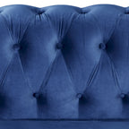 Fauteuil club deux places Chesterfield classique Morden Fort, capitonné et revêtu de velours, 2 pièces avec clous décoratifs, pour le salon