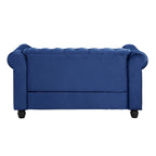 Fauteuil club deux places Chesterfield classique Morden Fort, capitonné et revêtu de velours, 2 pièces avec clous décoratifs, pour le salon