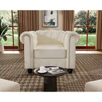 Fauteuil club deux places Chesterfield classique Morden Fort, capitonné et revêtu de velours, 2 pièces avec clous décoratifs, pour le salon