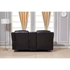 Betsy Furniture — 2-osobowa dwuosobowa sofa z elektryczną funkcją rozkładania, ze skóry klejonej, z konsolą, 8018