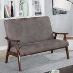 Zeitgemäße Zweisitzerbank aus Kunstleder „Balf“ von Furniture of America
