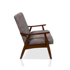 Zeitgemäße Zweisitzerbank aus Kunstleder „Balf“ von Furniture of America