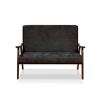 Zeitgemäße Zweisitzerbank aus Kunstleder „Balf“ von Furniture of America