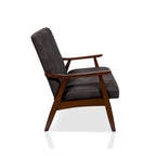Zeitgemäße Zweisitzerbank aus Kunstleder „Balf“ von Furniture of America