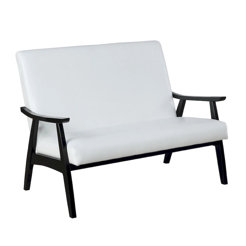 Zeitgemäße Zweisitzerbank aus Kunstleder „Balf“ von Furniture of America