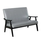 Zeitgemäße Zweisitzerbank aus Kunstleder „Balf“ von Furniture of America
