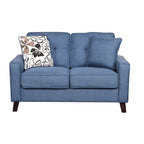 Lniana tapicerowana pikowana sofa loveseat Lillana