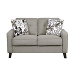 Lniana tapicerowana pikowana sofa loveseat Lillana