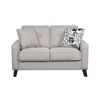 Lniana tapicerowana pikowana sofa loveseat Lillana