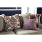 2-częściowy zestaw sofa i dwuosobowa sofa Gisc Taupe z nowoczesną tapicerką materiałową i ozdobnymi ćwiekami, Furniture of America