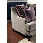 2-częściowy zestaw sofa i dwuosobowa sofa Gisc Taupe z nowoczesną tapicerką materiałową i ozdobnymi ćwiekami, Furniture of America