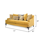 2-częściowy zestaw sofa i dwuosobowa sofa Gisc Taupe z nowoczesną tapicerką materiałową i ozdobnymi ćwiekami, Furniture of America