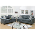 2-teiliges Sofa- und Loveseat-Set Bobkona Troy aus flauschiger Polyfaser