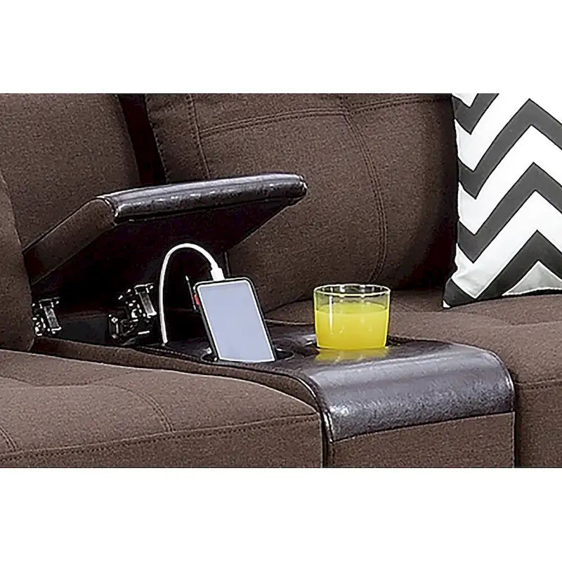 2-teiliges Sofa- und Loveseat-Set Bobkona Troy aus flauschiger Polyfaser
