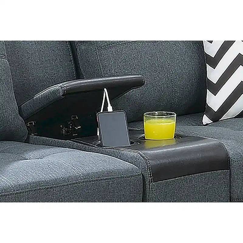 2-teiliges Sofa- und Loveseat-Set Bobkona Troy aus flauschiger Polyfaser
