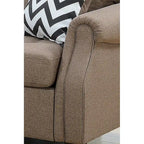 2-teiliges Sofa- und Loveseat-Set Bobkona Troy aus flauschiger Polyfaser