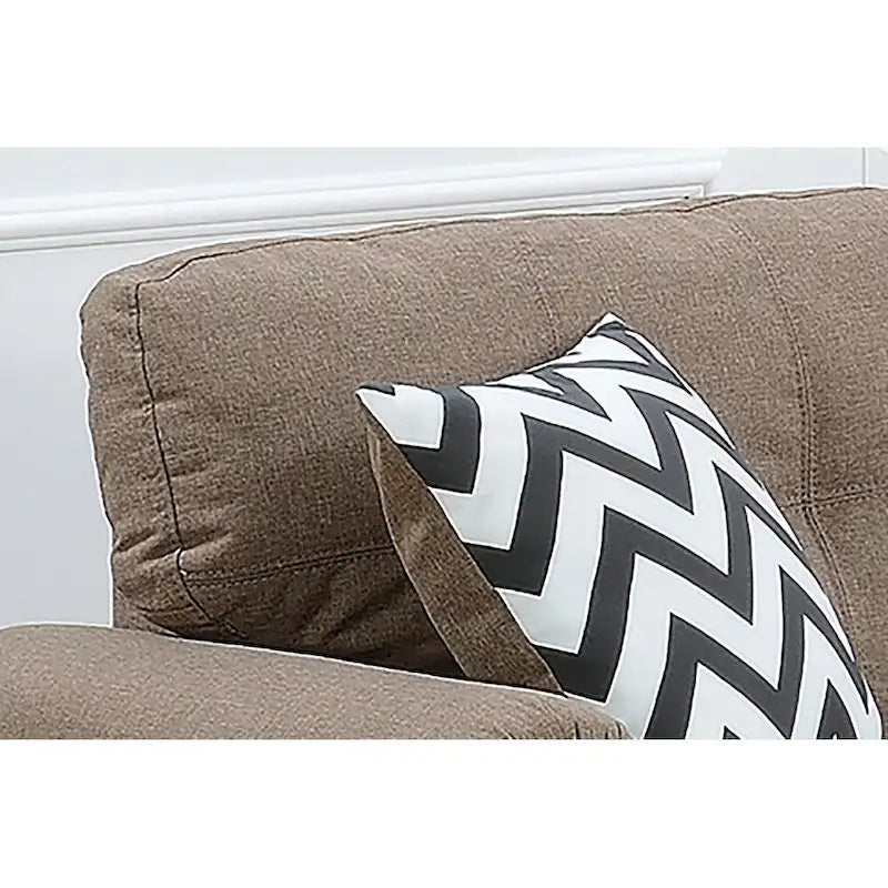 2-teiliges Sofa- und Loveseat-Set Bobkona Troy aus flauschiger Polyfaser