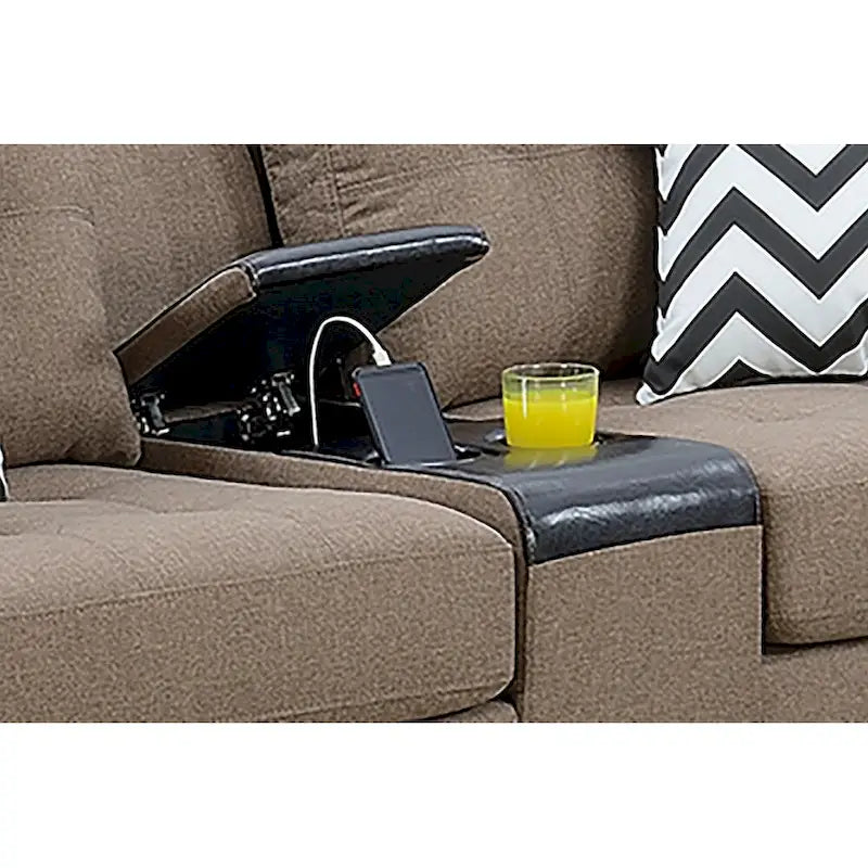 2-teiliges Sofa- und Loveseat-Set Bobkona Troy aus flauschiger Polyfaser