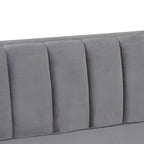 Morden Fort moderne set van 2 fauteuils en slaapbank met Dutch Velvet in grijs en ijzeren poten