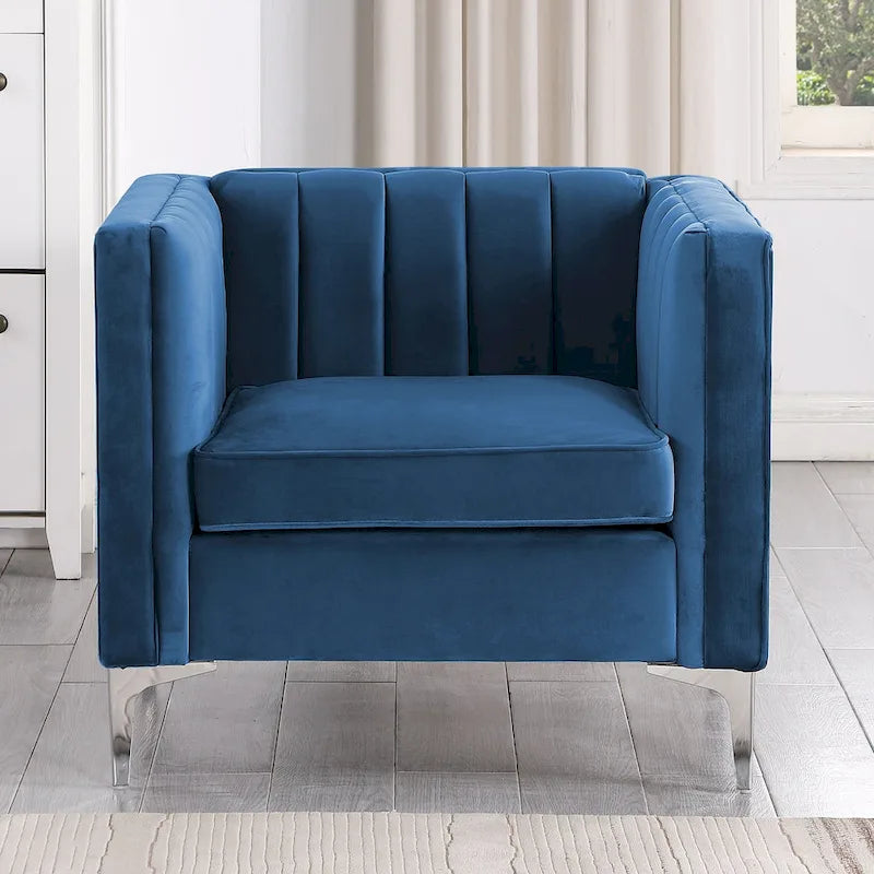 Morden Fort moderne set van 2 fauteuils en slaapbank met Dutch Velvet in grijs en ijzeren poten