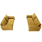 Ensemble de salon 2 pièces Villeda en velours, de style moderne du milieu du siècle