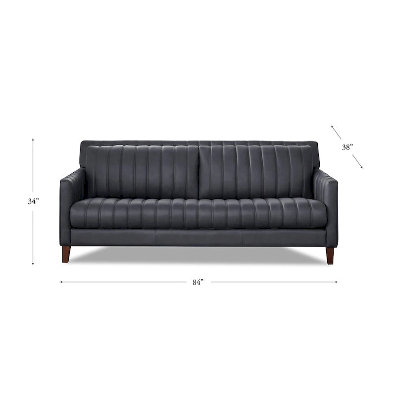 Ensemble Hydeline Ennis en cuir pleine fleur, canapé et fauteuil – canapé, fauteuil