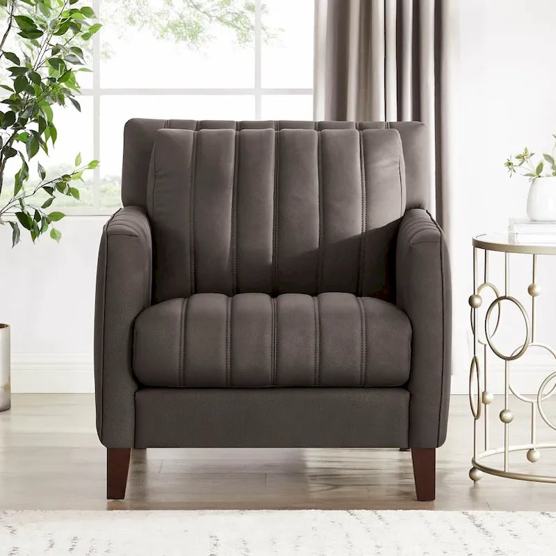Ensemble Hydeline Ennis en cuir pleine fleur, canapé et fauteuil – canapé, fauteuil