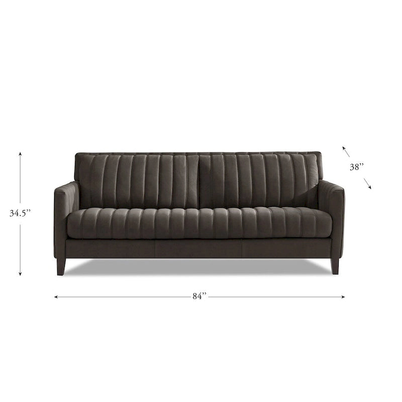 Ensemble Hydeline Ennis en cuir pleine fleur, canapé et fauteuil – canapé, fauteuil
