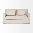 Sofá de dos plazas con funda beige Denly I