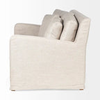 Sofá de dos plazas con funda beige Denly I