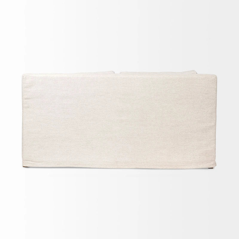 Sofá de dos plazas con funda beige Denly I