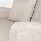 Sofá de dos plazas con funda beige Denly I