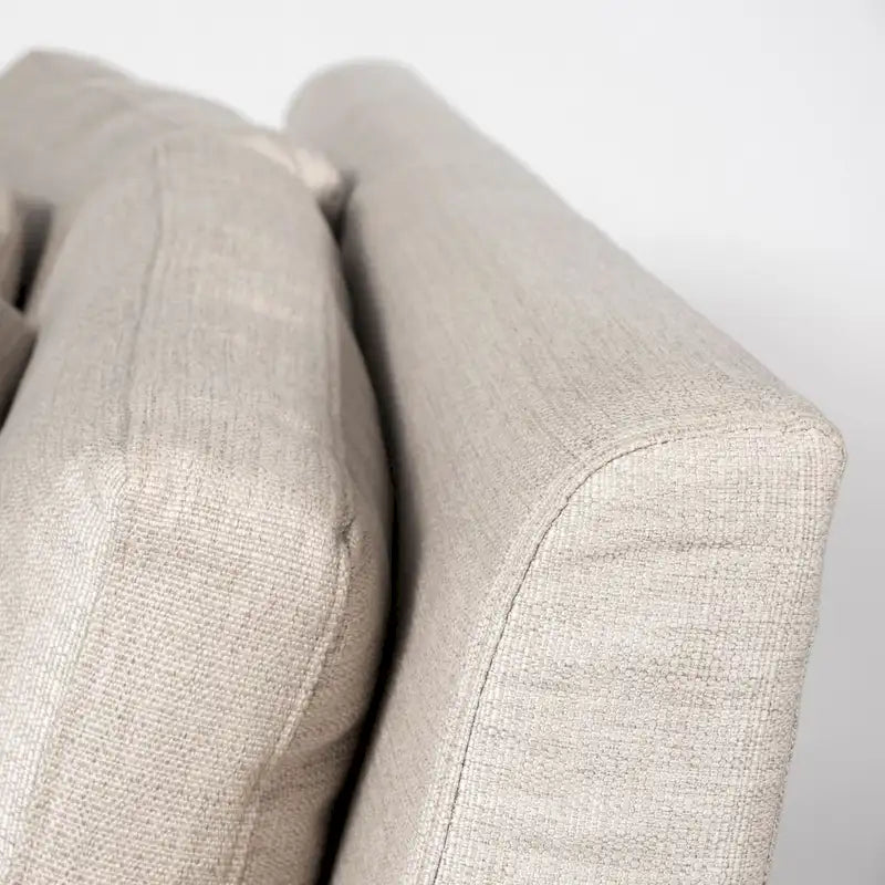 Sofá de dos plazas con funda beige Denly I