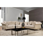 Conjunto de sala Chesterfield Carbon Classic con tachuelas, de 2 piezas