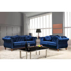 Gracewood Hollow Mantel - vuosisadan puolivälin koristein koristeltu Chesterfield-sohvaryhmä