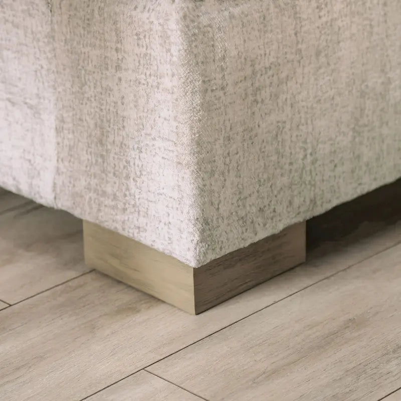Furniture of America Nort Geçiş Tarzı Kumaş Döşemeli, Dışa Açılan Kollu 2 Parçalı Kanepe Takımı