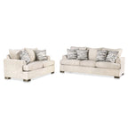 Furniture of America Nort Geçiş Tarzı Kumaş Döşemeli, Dışa Açılan Kollu 2 Parçalı Kanepe Takımı