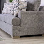 Furniture of America Nort Geçiş Tarzı Kumaş Döşemeli, Dışa Açılan Kollu 2 Parçalı Kanepe Takımı