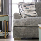 Furniture of America Nort Geçiş Tarzı Kumaş Döşemeli, Dışa Açılan Kollu 2 Parçalı Kanepe Takımı